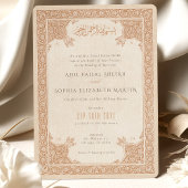 Elegantes islamisches Spitzenmotiv für Hochzeit Einladung