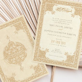 Elegantes islamisches Spitzenmotiv für Hochzeit Einladung
