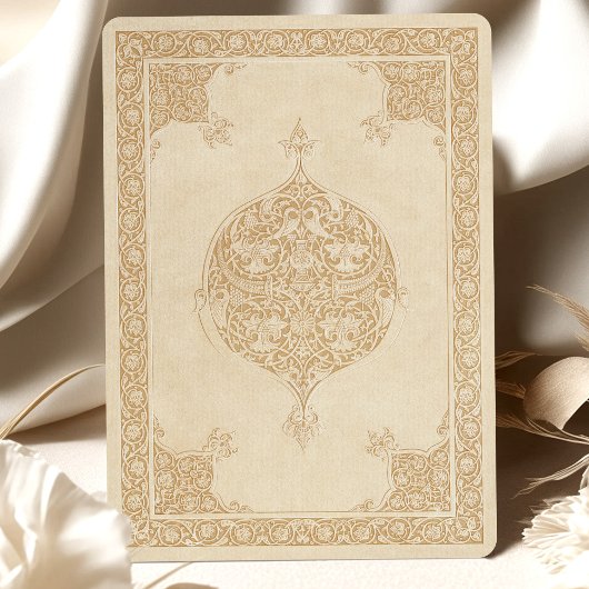 Elegantes islamisches Spitzenmotiv für Hochzeit Einladung