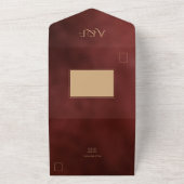 Elegantes islamisches Verziertes Mandala Burgund A All In One Einladung (Außenbereich)