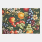 Elegantes italienisches Design mit Früchten und Bl Geschirrtuch (Horizontal)