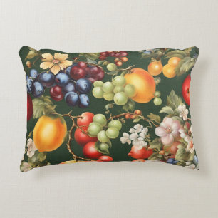 Elegantes italienisches Design mit Obst und Blume Dekokissen