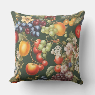 Elegantes italienisches Design mit Obst und Blume Kissen