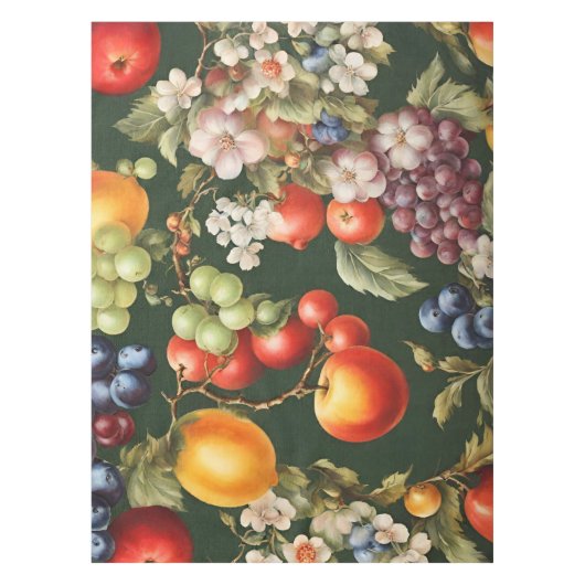 Elegantes italienisches Design mit Obst und Blume Tischdecke (Vorderseite)