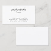 Elegantes Italienisches Textdesign Beruflich einfa Visitenkarte (Vorne/Hinten)