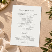 Elegantes italienisches Ziel-Hochzeitsprogramm Programm