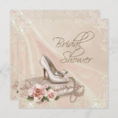 Elegantes Ivory-Brautparty Einladung (Vorne/Hinten)