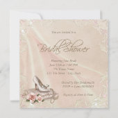 Elegantes Ivory-Brautparty Einladung (Rückseite)