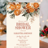 Elegantes Ivory Citrus Floral Brautparty Einladung