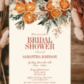 Elegantes Ivory Citrus Floral Brautparty Einladung