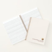Elegantes Ivory Cream Gold Monogramm Notizblock (Innenseite)