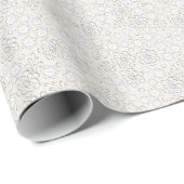 Elegantes Ivory Lace Look Wrapping Paper Geschenkpapier (Rolleneckpunkt)