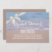 Elegantes Ivory Ribbon Beach Brautparty Einladung (Vorne/Hinten)