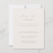 Elegantes Ivory Script Foto Probe Dinner Einladung (Rückseite)