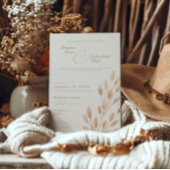 Elegantes Ivory & Terracotta Fall Foto Hochzeit Einladung