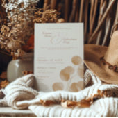 Elegantes Ivory & Terracotta Fall Foto Hochzeit Einladung