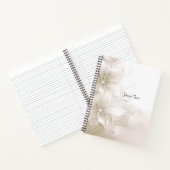 Elegantes Ivory White Blume Notebook Notizblock (Innenseite)
