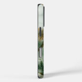 Elegantes Jade Green Mountains Chinoiserie Monogra Case-Mate iPhone Hülle (Rückseite / Rechts)