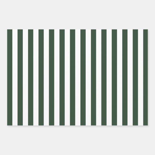 Elegantes Jäger-Muster, grün und weiß gestrichen Geschenkpapier Set (Vorderseite)