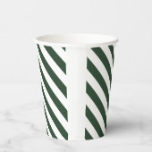 Elegantes Jäger-Muster, grün und weiß gestrichen Pappbecher (Rechts)