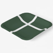 Elegantes Jäger-Muster, grün und weiß gestrichen Pappteller (Gewinkelt)