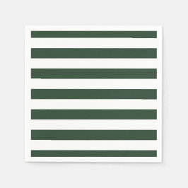 Elegantes Jäger-Muster, grün und weiß gestrichen Serviette