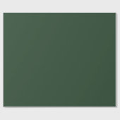 Elegantes Jägergrün Vollton  Geschenkpapier (Flach)