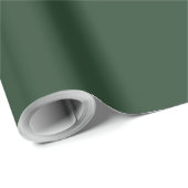 Elegantes Jägergrün Vollton  Geschenkpapier (Rolleneckpunkt)
