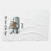 Elegantes Jahr des Tiger 2022 Geschirrtuch (Horizontal)