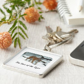 Elegantes Jahr des Tiger Winter Fotos Schlüsselanhänger (Seite)