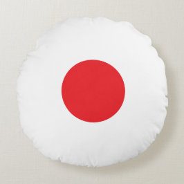 Elegantes Japan-Fahne-Inspiriertes Minimaldesign Rundes Kissen