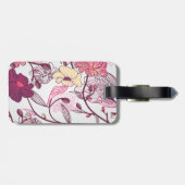 Elegantes japanisches Blumen-Muster Gepäckanhänger (Rückseite horizontal)