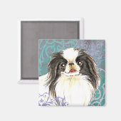 Elegantes japanisches Chin Magnet (Vorderseite/Rückseite)