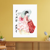 elegantes japanisches Geisha Girl Leinwanddruck (Insitu (Wohnzimmer))