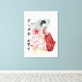 elegantes japanisches Geisha Girl Leinwanddruck (Insitu (Holzboden))