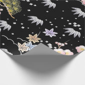 Elegantes japanisches Inspiriertes botanisches Kun Geschenkpapier (Ecke)