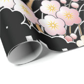 Elegantes japanisches Inspiriertes botanisches Kun Geschenkpapier (Rolleneckpunkt)