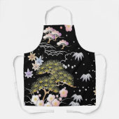 Elegantes japanisches Inspiriertes botanisches Kun Schürze (Vorderseite)