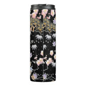 Elegantes japanisches Inspiriertes botanisches Kun Thermosbecher (Rückseite)