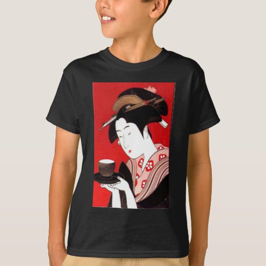 Elegantes japanisches Lady Tea Feste T-Shirt (Vorderseite)