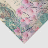 Elegantes japanisches Themed Collage Decoupage Seidenpapier (Detail)