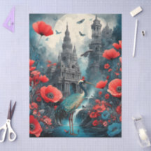 Elegantes japanisches Themed Decoupage Crafting