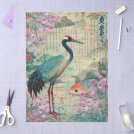 Elegantes japanisches Themed Decoupage Crafting Seidenpapier