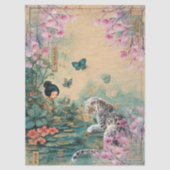 Elegantes japanisches Themed Decoupage Crafting Seidenpapier (Vorderseite)