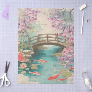 Elegantes japanisches Themed Decoupage Crafting Seidenpapier