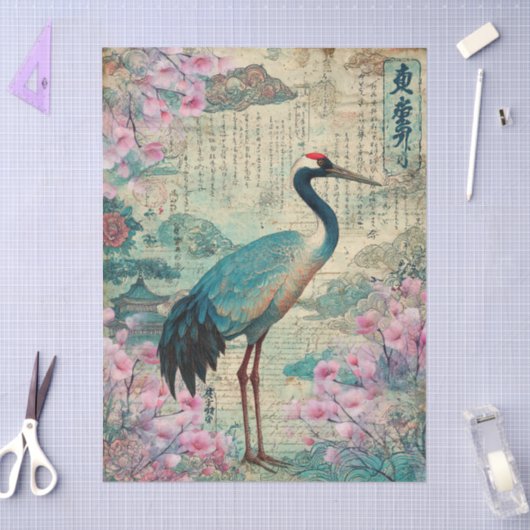 Elegantes japanisches Themed Decoupage Crafting Seidenpapier (Basteln)