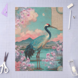 Elegantes japanisches Themed Decoupage Crafting Seidenpapier