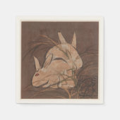 Elegantes japanisches Vintages Rabbits Art Paper N Serviette (Vorderseite)
