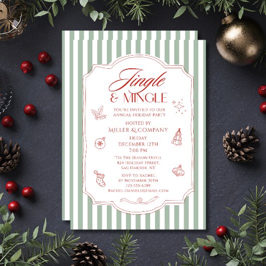 Elegantes Jingle & Mingle Corporate Christmas Part Einladung