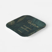 Elegantes Joint Double Birthday Twin Poster Pappteller (Gewinkelt)